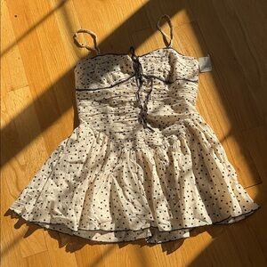 Free People Polka Dot Ruffle Dress